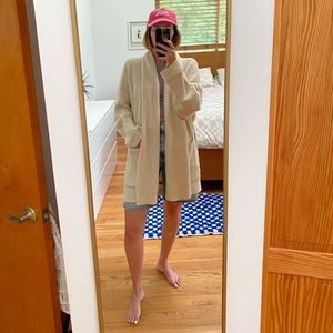 April Meets October Big Cardigan in Oat